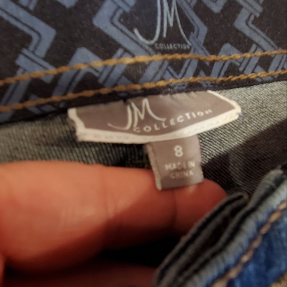 JM Collection Comfort Stretch Waist Straight leg Jeans size 8 - Picture 12 of 16